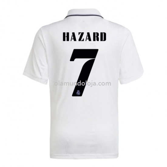 Camisola Real Madrid Hazard 7 Equipamento Primeiro 2022-2023 Manga Corta